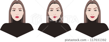 Beautiful girl with emotions. Beautiful girl with emotions. 117031392