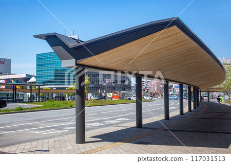 Oita Station rotary and Oita city center 117031513