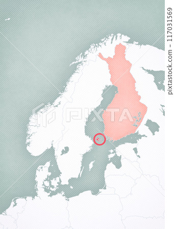 Map of Scandinavia - Aland Islands 117031569