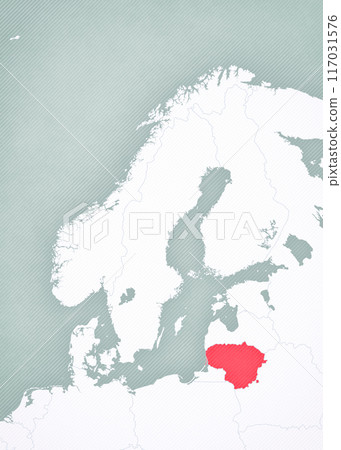 Map of Scandinavia - Lithuania 117031576