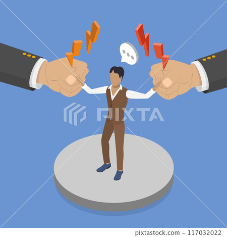 3D Isometric Flat Vector Illustration of Mediation As Conflict Compromise , Solution Management 3D Isometric Flat Vector Illustration of Mediation As Conflict Compromise , Solution Management 117032022