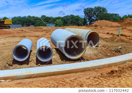 Storm water drainage trays were constructed as drainage canals before roads were constructed. 117032442