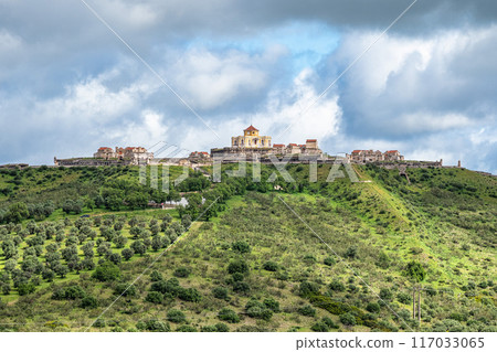 The Fort Nossa Senhora da Graca or Fort Conde de Lippe north of the city of Elvas in Alentejo, Portugal. 117033065