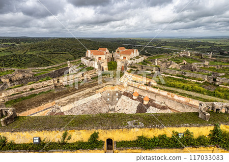 The Fort Nossa Senhora da Graca or Fort Conde de Lippe north of the city of Elvas in Alentejo, Portugal. 117033083
