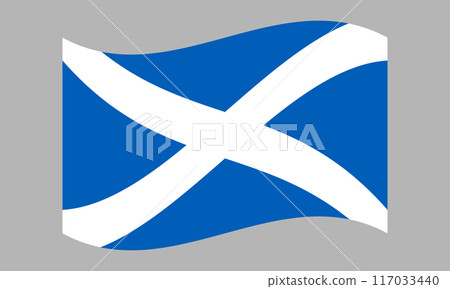 Flag of Scotland. Scottish national symbol in official colors. Template icon. Abstract vector background Flag of Scotland. Scottish national symbol in official colors. Template icon. Abstract vector background 117033440