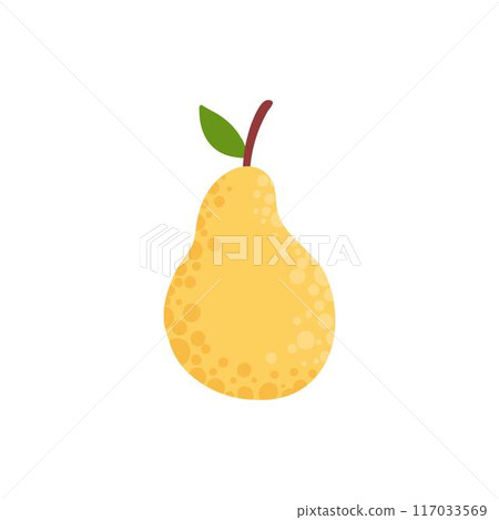 Doodle fruit. Natural tropical fruit, doodle vitamin pear. Vegan kitchen hand drawn, organic fruits or vegetarian food. Vector isolated icon illustration Doodle fruit. Natural tropical fruit, doodle vitamin pear. Vegan kitchen hand drawn, organic fruits or vegetarian food. Vector isolated icon illustration 117033569