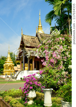 泰國清邁帕辛寺美麗的風景 泰國清邁帕辛寺美麗的風景 117034335