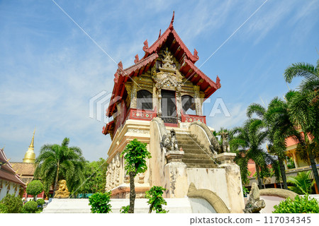 Beautiful scenery of Wat Phra Singh temple in Chiang Mai, Thailand Beautiful scenery of Wat Phra Singh temple in Chiang Mai, Thailand 117034345
