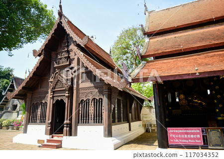 Beautiful scenery of Wat Chedi Luang temple in Chiang Mai, Thailand 117034352