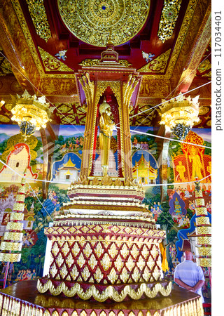 Beautiful scenery of Wat Chedi Luang temple in Chiang Mai, Thailand Beautiful scenery of Wat Chedi Luang temple in Chiang Mai, Thailand 117034401