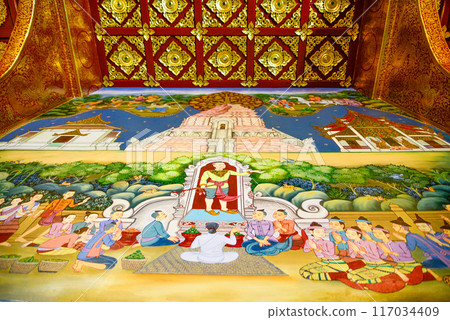Beautiful scenery of Wat Chedi Luang temple in Chiang Mai, Thailand Beautiful scenery of Wat Chedi Luang temple in Chiang Mai, Thailand 117034409