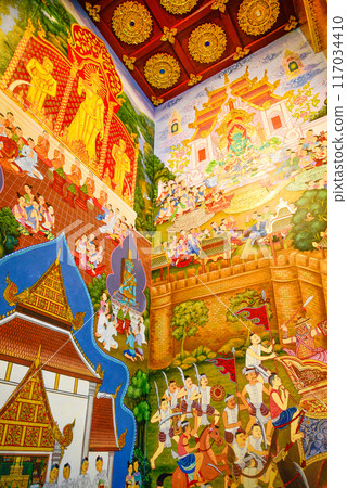 Beautiful scenery of Wat Chedi Luang temple in Chiang Mai, Thailand 117034410