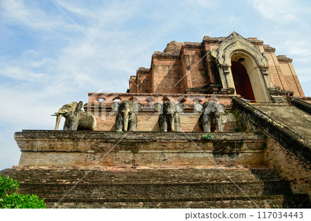 泰國清邁 Wat Chediluang 寺美麗的風景 117034443