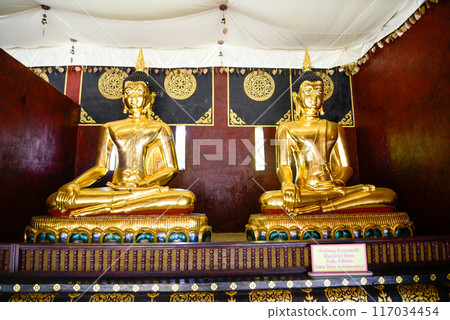 Beautiful scenery of Wat Chedi Luang temple in Chiang Mai, Thailand Beautiful scenery of Wat Chedi Luang temple in Chiang Mai, Thailand 117034454