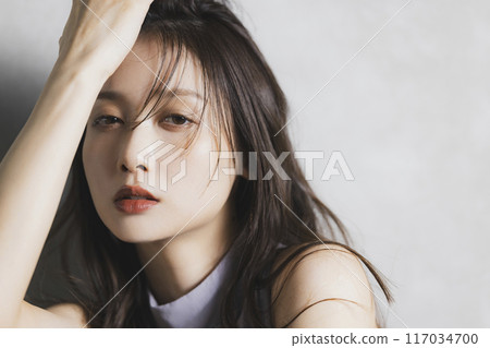 long hair woman long hair woman 117034700