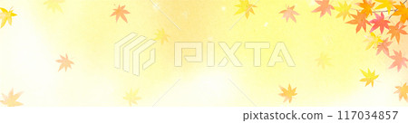 Watercolor autumn leaves banner Watercolor autumn leaves banner 117034857