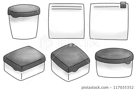 A simple and relaxed analog-style tupperware set 117035352