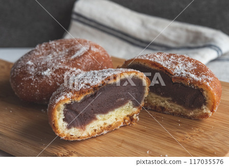 Bean paste donut 117035576