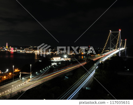 黃昏的關門海峽,福岡縣北九州市門司區門司 黃昏的關門海峽,福岡縣北九州市門司區門司 117035631