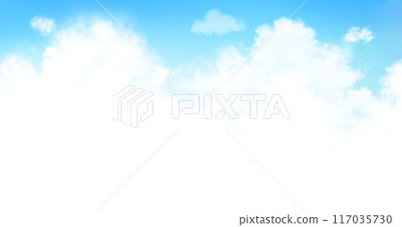 Cumulonimbus cloud watercolor landscape 117035730