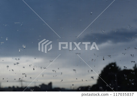 紗門上的水滴 117035837