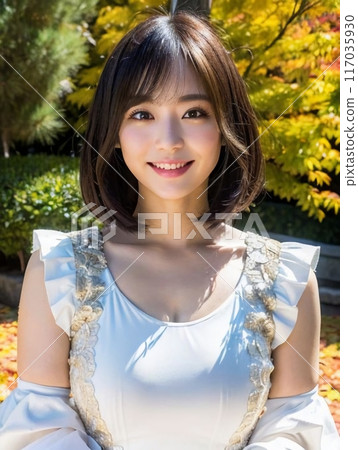 Portrait of a young woman in nature 117035930