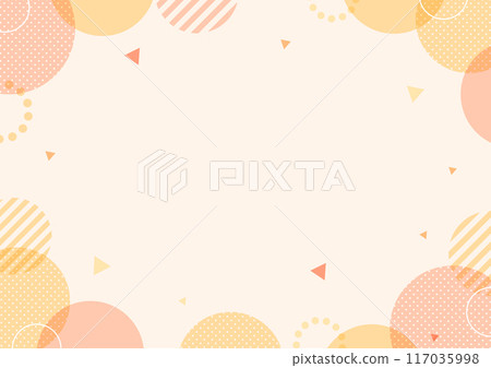 Autumn colored geometric pattern card design 117035998
