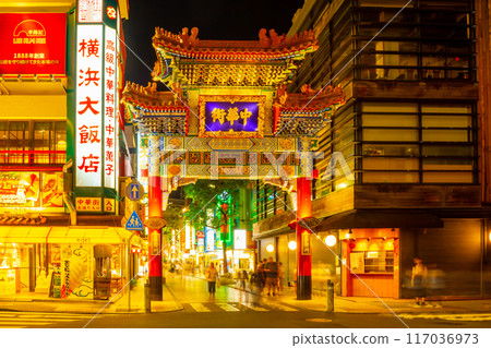 橫濱唐人街夜景 117036973