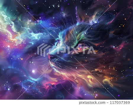 A Cosmic Cat Gazing into the Infinite Depths of Space 117037369