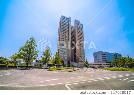 Yokohama cityscape in Japan in July. View of Higashi-Totsuka Station in Totsuka Ward, Yokohama City, etc. on the 22nd 117038017