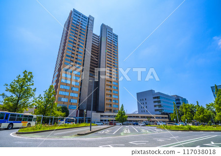 Yokohama cityscape in Japan in July. View of Higashi-Totsuka Station in Totsuka Ward, Yokohama City, etc. on the 22nd 117038018