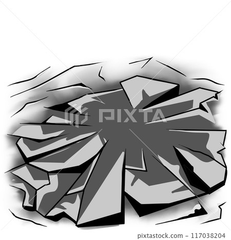 The ground shook from the impact 117038204