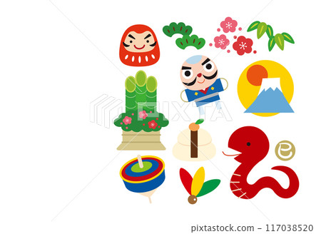 2025 Year of the Snake Lucky Charm New Year's Card / Horizontal 04 / No Text 117038520