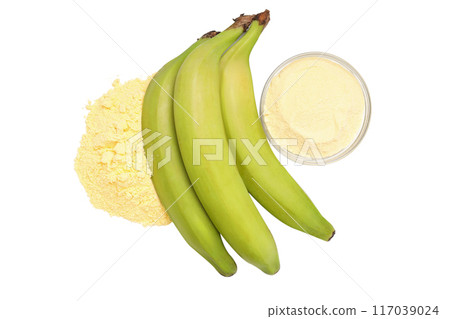 PNG, Banana flour, isolated on white background 117039024