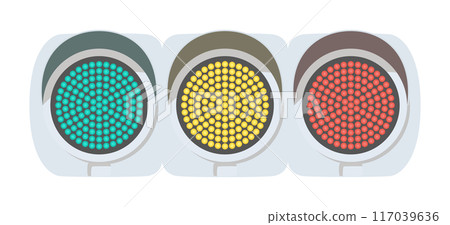 LED traffic signal (all lights up) 117039636