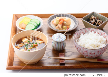 滑子湯、米和配菜 117039912