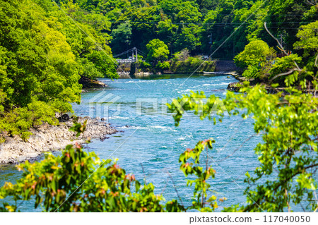 [Kyoto scenery] A quiet moment on the Uji River (from Uji Bridge to Hakuniji Bridge) 117040050