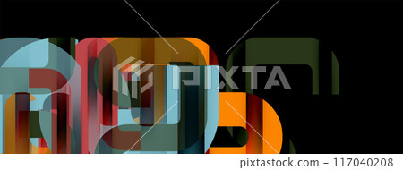 Lines, abstract letter style design background. Geometric vector Illustration For Wallpaper, Banner, Background, Card, Book Illustration, landing page 117040208