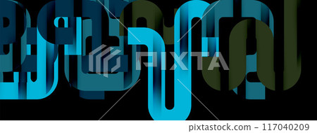 Lines, abstract letter style design background. Geometric vector Illustration For Wallpaper, Banner, Background, Card, Book Illustration, landing page 117040209