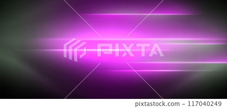Neon dynamic diagonal light rays background. Techno digital geometric concept design for wallpaper, banner, presentation, background Neon dynamic diagonal light rays background. Techno digital geometric concept design for wallpaper, banner, presentation, background 117040249