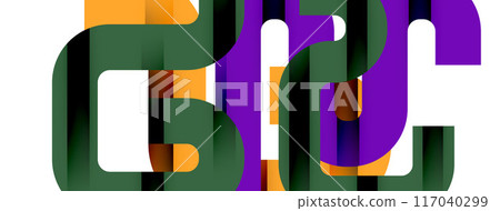 Lines, abstract letter style design background. Geometric vector Illustration For Wallpaper, Banner, Background, Card, Book Illustration, landing page Lines, abstract letter style design background. Geometric vector Illustration For Wallpaper, Banner, Background, Card, Book Illustration, landing page 117040299
