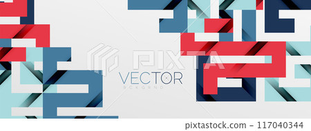 Color bend lines with shadow texture effect. Vector Illustration For Wallpaper, Banner, Background, Card, Book Illustration, landing page 117040344
