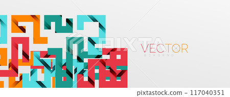 Color bend lines with shadow texture effect. Vector Illustration For Wallpaper, Banner, Background, Card, Book Illustration, landing page 117040351