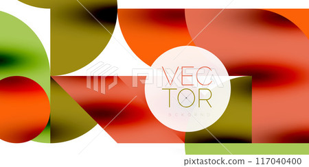 Shadow effect shiny circles and round triangles geometric modern art. Vector Illustration For Wallpaper, Banner, Background, Card, Book Illustration, landing page Shadow effect shiny circles and round triangles geometric modern art. Vector Illustration For Wallpaper, Banner, Background, Card, Book Illustration, landing page 117040400