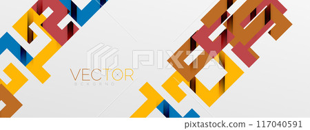 Color bend lines with shadow texture effect. Vector Illustration For Wallpaper, Banner, Background, Card, Book Illustration, landing page 117040591