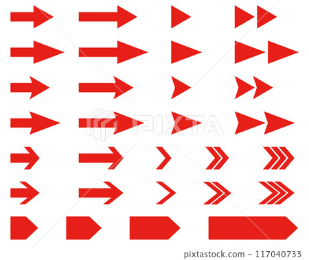Arrow variation set (red) that is easy to use for business Arrow variation set (red) that is easy to use for business 117040733