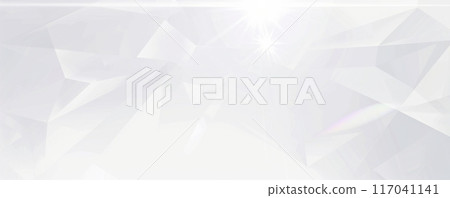 White background with geometric shapes and light reflections 117041141