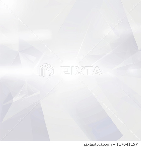 White background with geometric shapes and light reflections 117041157