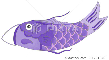 Japanese purple  Koinobori carp streamer  117041369