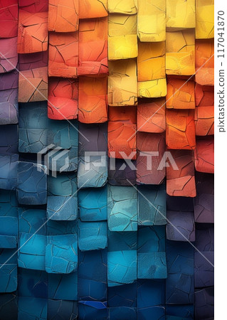 彩虹色抽象色塊彩色背景 117041870